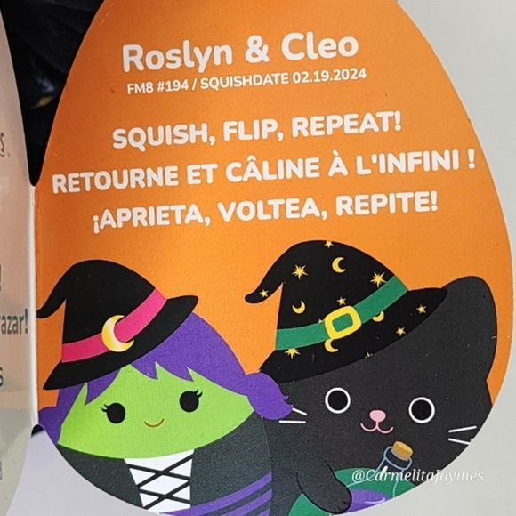 🎃 ROSLYN & CLEO 🧙‍♀️🐈‍⬛️ Witch & Cat FlipAMallow Halloween 2024 Squishmallow - Picture 5 of 8